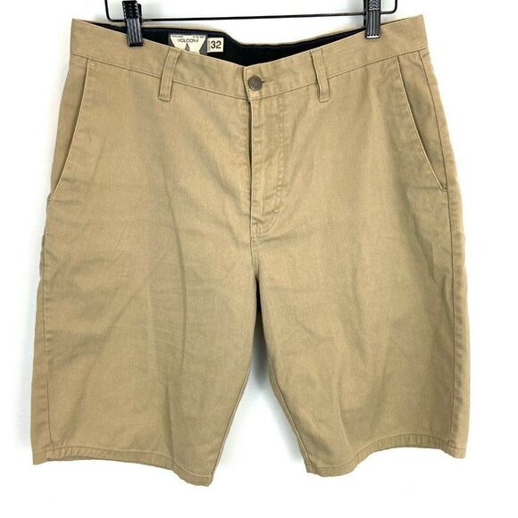 Volcom Khaki frickin modern stretch shorts 32 - Picture 1 of 4